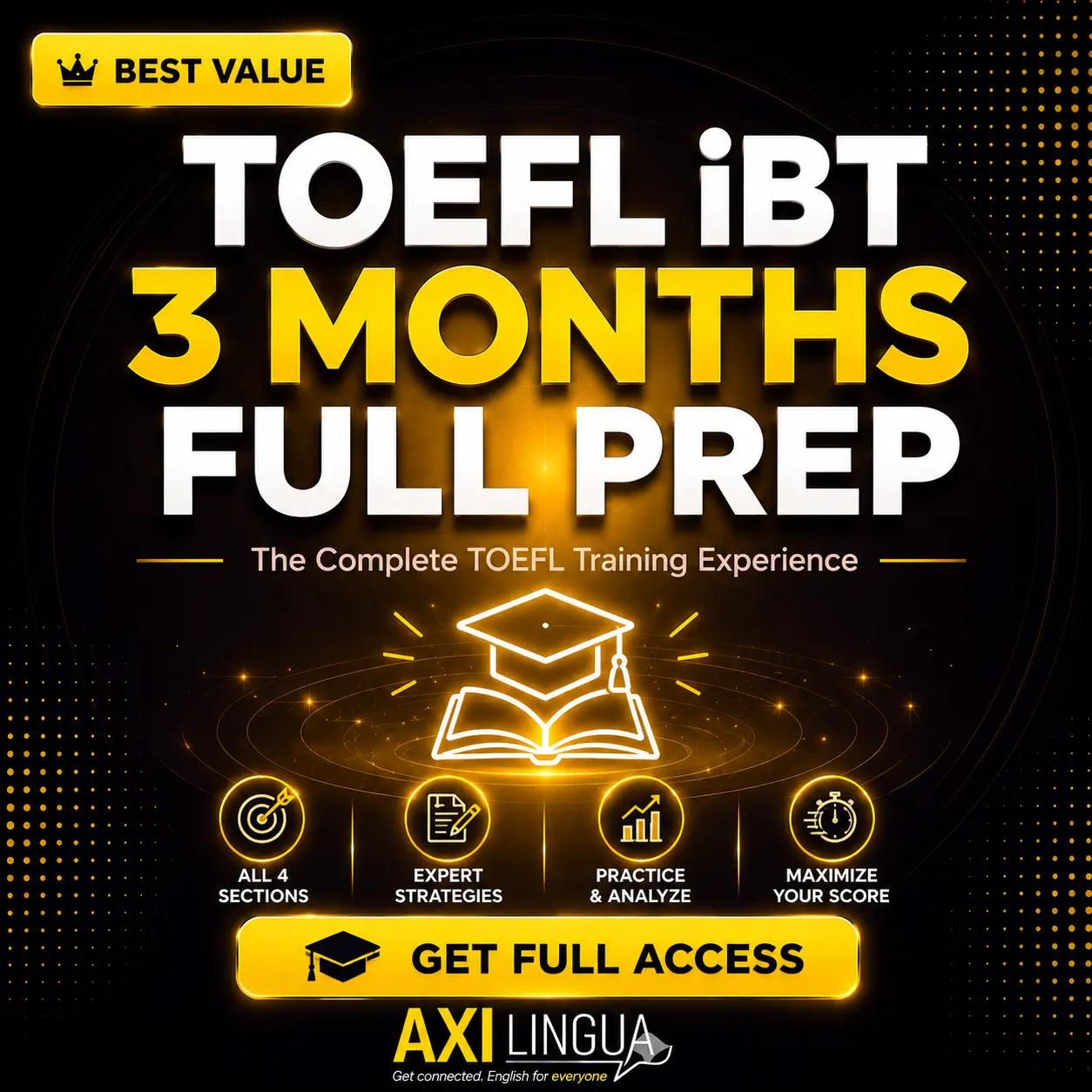 Full Prep TOEFL iBT - 3 MONTHS